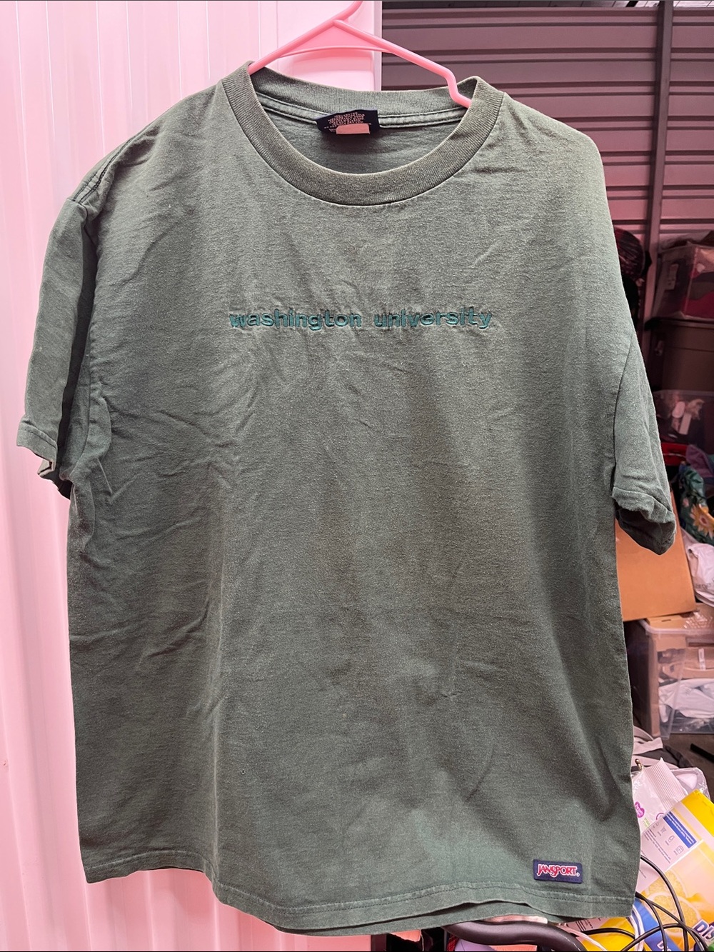 Jansport Olive Green Washington University Embroidered Tee